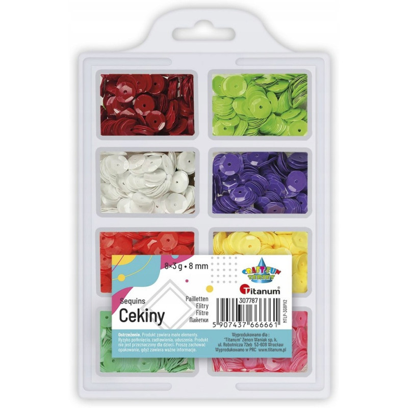 Cekiny pastelowe okr.8x3g 307787