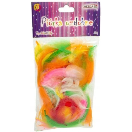 Piórka 4-6cm mix kolorów P-8925 ALIGA