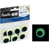 Oczka ruchome samoprzylepne świecące w ciemności 25mm (10 sztuk) FIORELLO GR-KE10-25F 170-2562