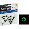 Oczka ruchome samoprzylepne świecące w ciemności 12mm (50 sztuk) FIORELLO GR-KE50-12F 170-2560