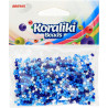 Koraliki akrylowe 35mm biało - niebieskie (30g) KZ13 BREWIS