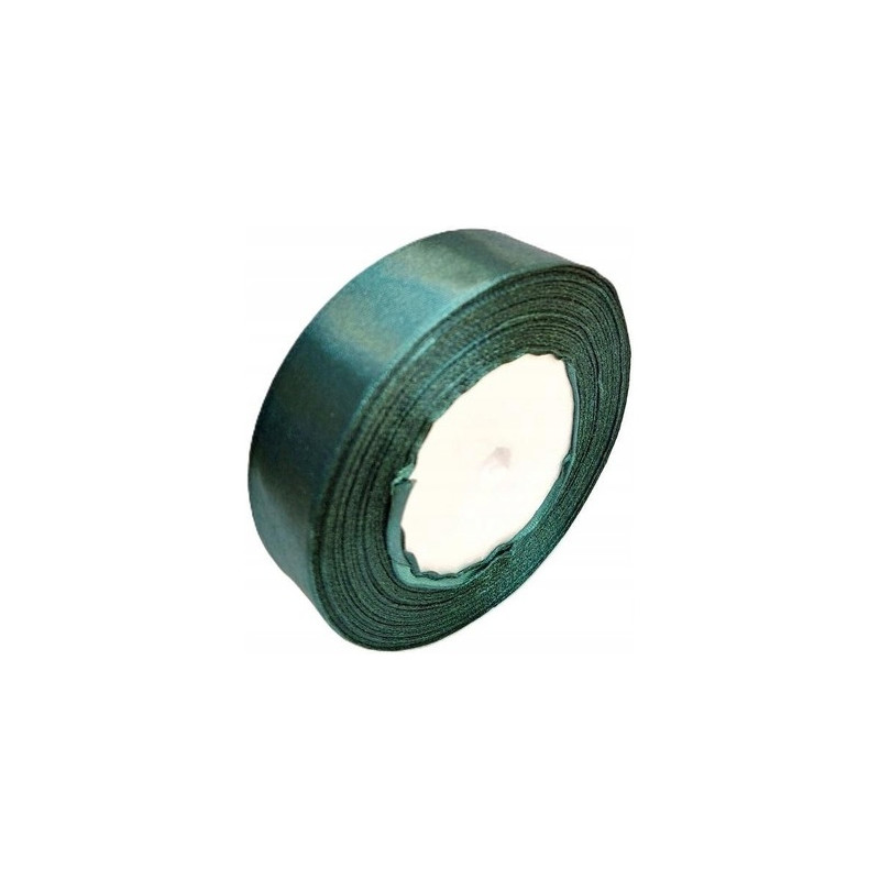 Wstążka satynowa 25mm/32m butelkowa zieleń WS25-74 BREWIS