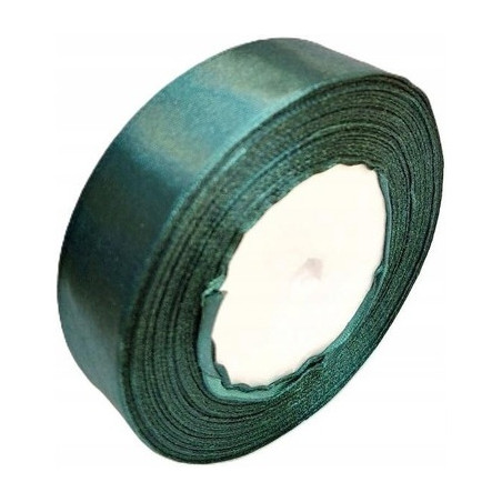 Wstążka satynowa 25mm/32m butelkowa zieleń WS25-74 BREWIS