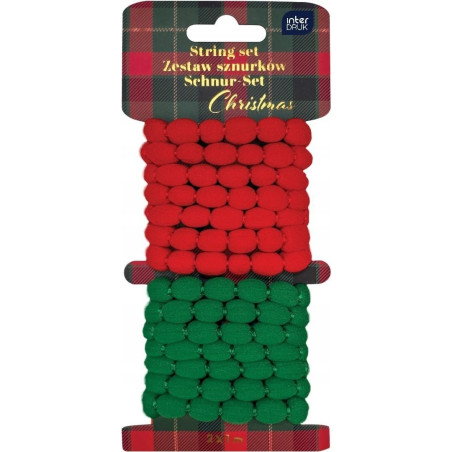 Zestaw sznurków ozdobnych 2x1m Christmas INTERDRUK