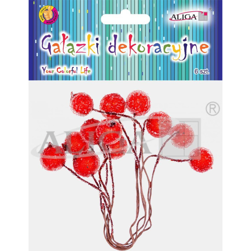 Gałązki dekoracyjne dł. 12cm op. 6szt. DPG-5197 ALIGA