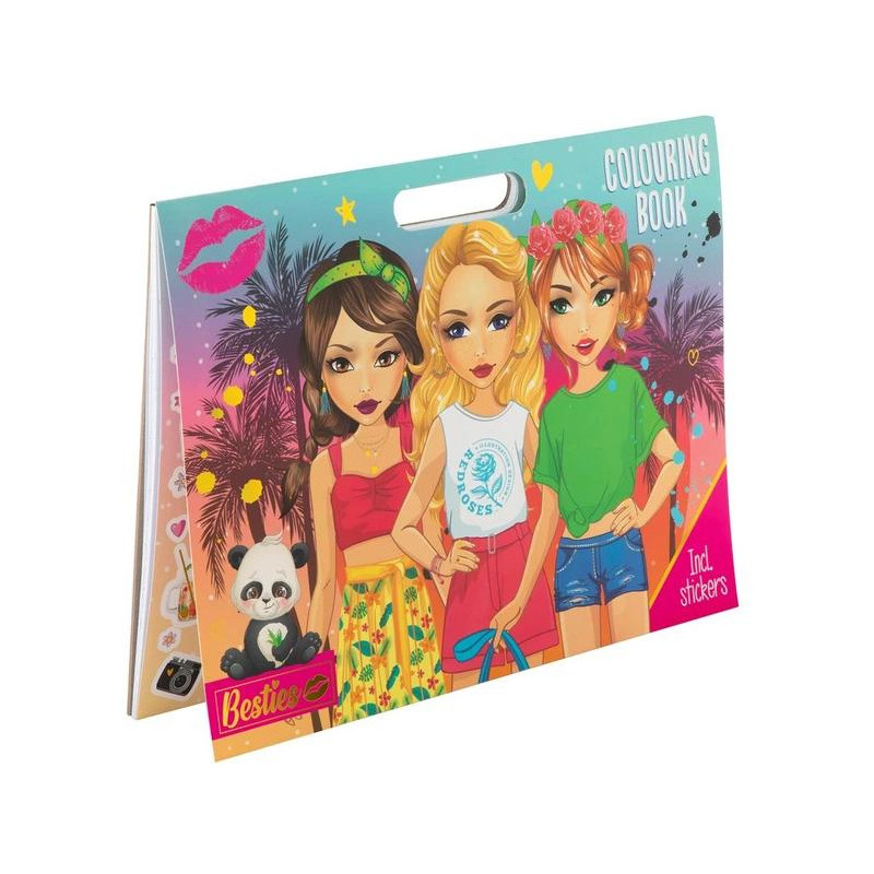 Kolorowanka Moda + naklejki 140004 BESTIES