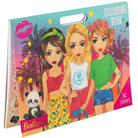 Kolorowanka Moda + naklejki 140004 BESTIES