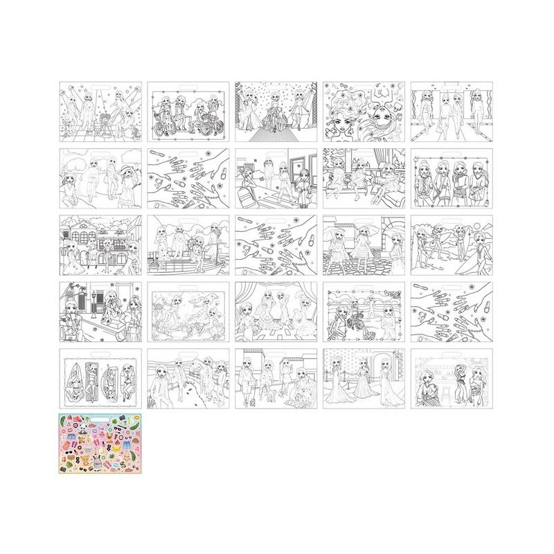 Kolorowanka Moda + naklejki 140004 BESTIES