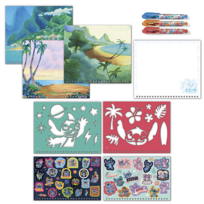 Zestaw kreatywny do rysowania szablony, naklejki STITCH TT700093 GRAFIX