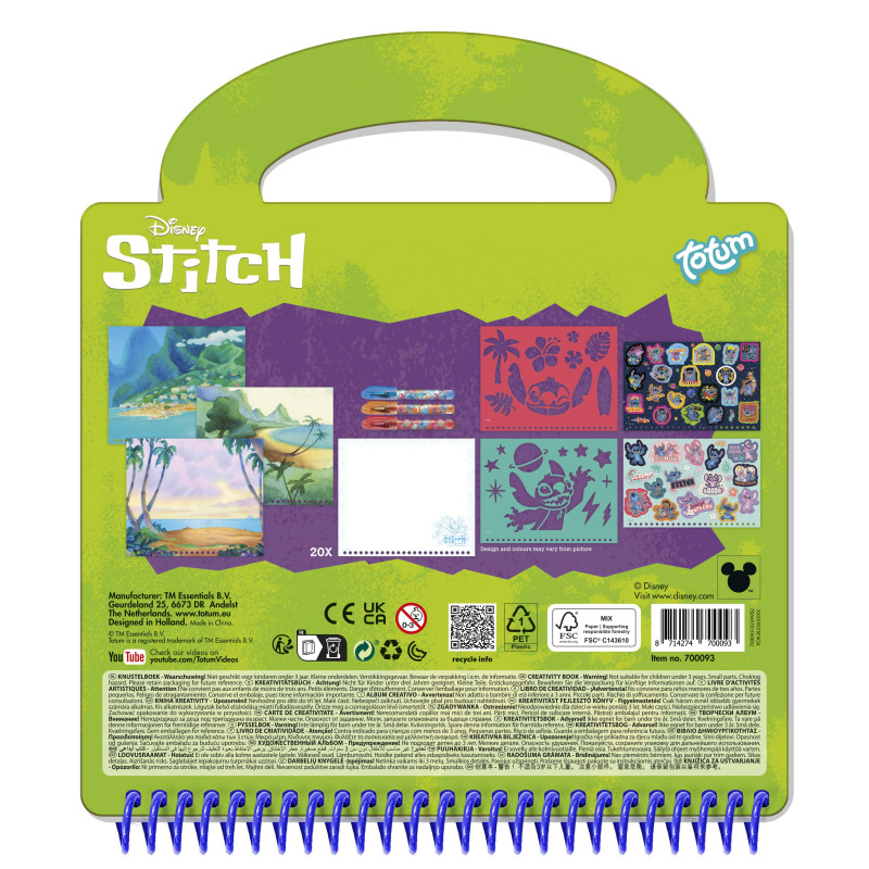 Zestaw kreatywny do rysowania szablony, naklejki STITCH TT700093 GRAFIX