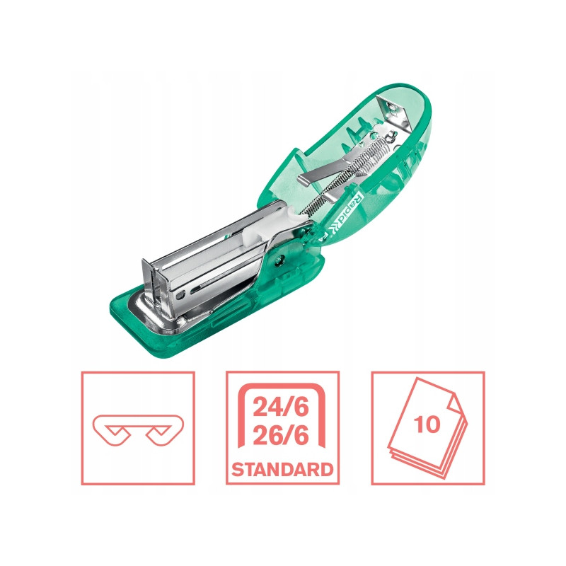 Zszywacz mini RAPID COLOUR"ICE F4 zielony 5001326