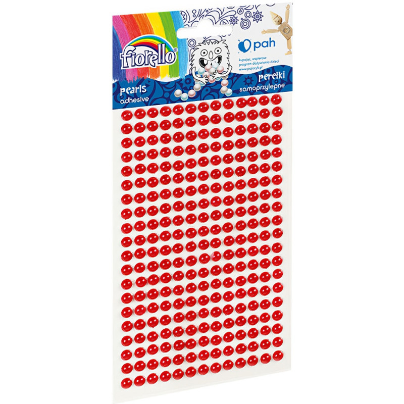 Perełki samoprzylepne Fiorello czerwone GR-PS162-4