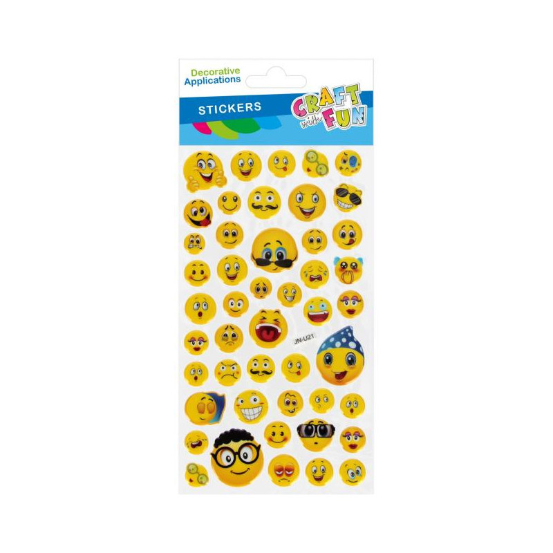 Naklejki emotki puffy 90x205mm 567336 CRAFT WITH FUN