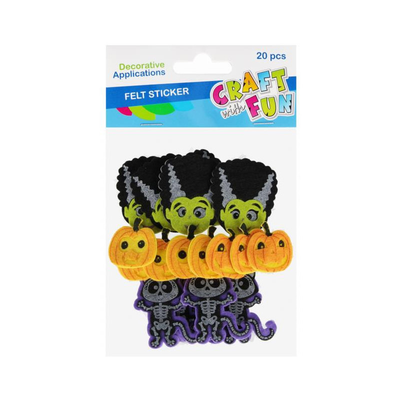 Naklejki filcowe Halloween mix 20szt. 572680 CRAFT WITH FUN