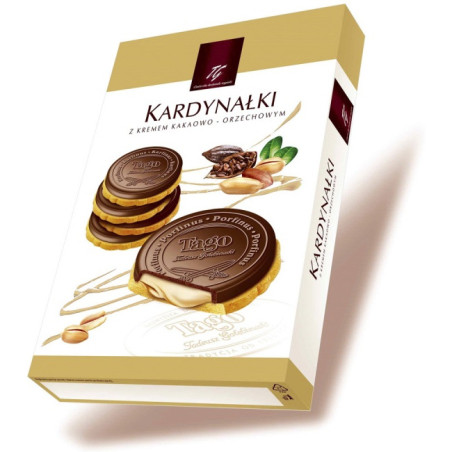 Ciastka TAGO KARDYNAŁKI 180g z kremem kakaowo-orzechowym