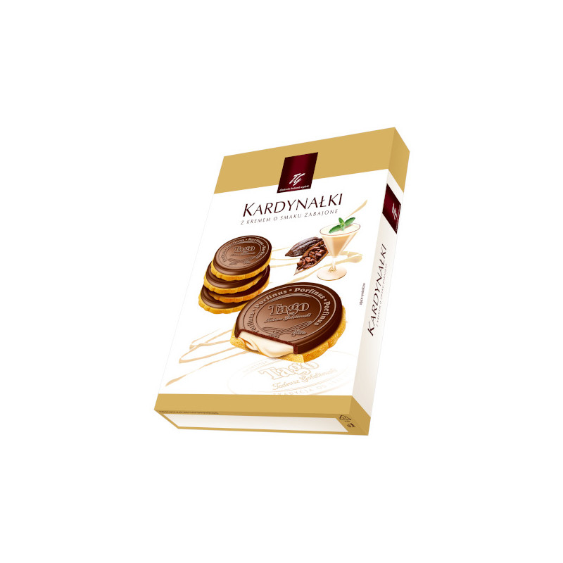 Ciastka TAGO KARDYNAŁKI 180g z kremem o smaku zabajone