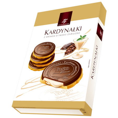 Ciastka TAGO KARDYNAŁKI 180g z kremem o smaku zabajone