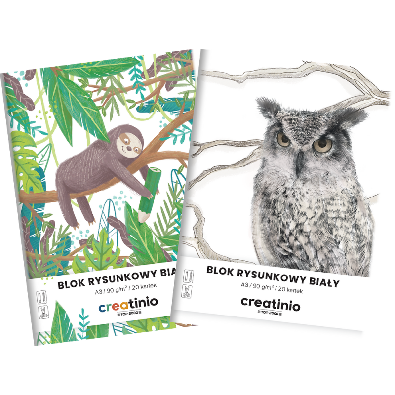Blok rysunkowy A3 20k biały CREATINIO 400176664 TOP 2000