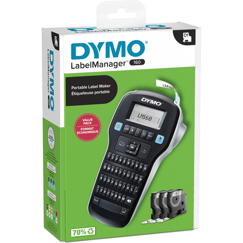 Drukarka DYMO LabelManager 160 + 3 taśmy 2181011 DYMO