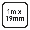 Taśma klejąca dwustronna piankowa 1m x 19mm biała, blister 300000645 HERLITZ