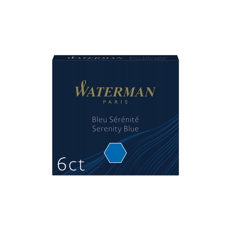 Naboje WATERMAN krótkie niebieskie S0110950