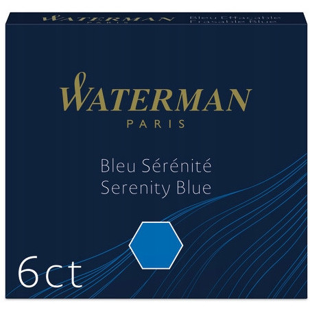 Naboje WATERMAN krótkie niebieskie S0110950