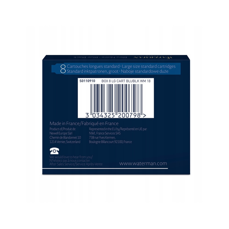 Naboje WATERMAN (8szt.) granatowe S0110910