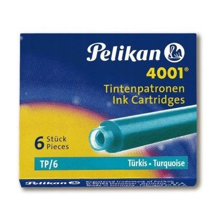 Naboje krótkie turkusowe TP/6 301705 PELIKAN