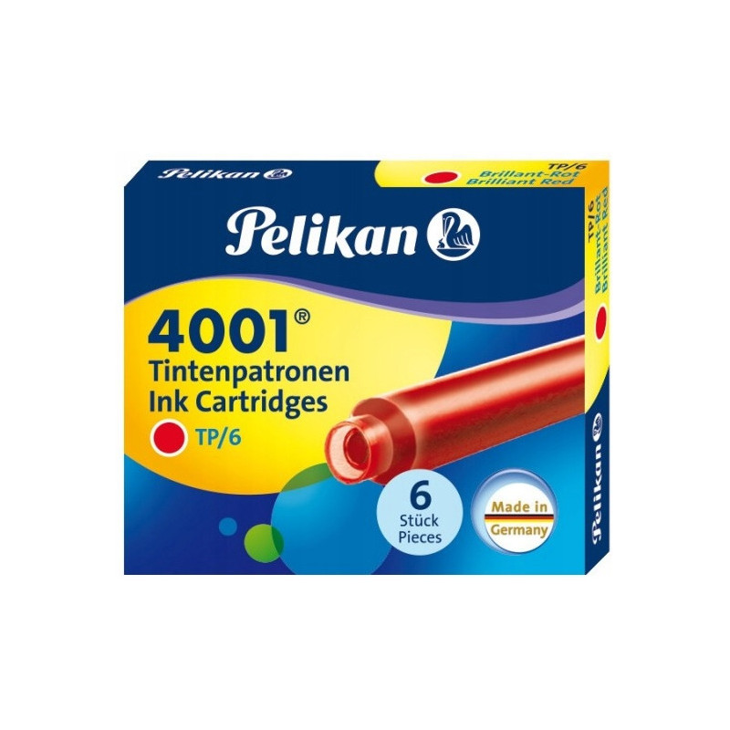 Naboje krótkie czerwone TP/6 PELIKAN 301192