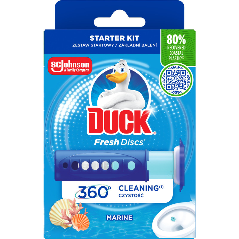 Żelowy krążek do WC z dozownikiem 36ml DUCK Marine