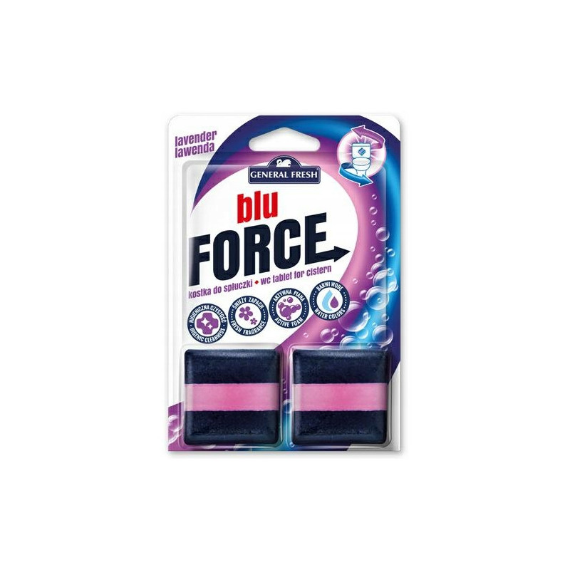 Kostka do WC BLU FORCE do spłuczki 50g (2 sztuki) lawenda GENERAL FRESH