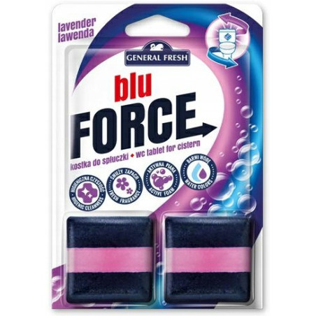 Kostka do WC BLU FORCE do spłuczki 50g (2 sztuki) lawenda GENERAL FRESH