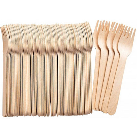 Widelec drewniany 15,5 cm, op.100 szt. VT-FK6/39012