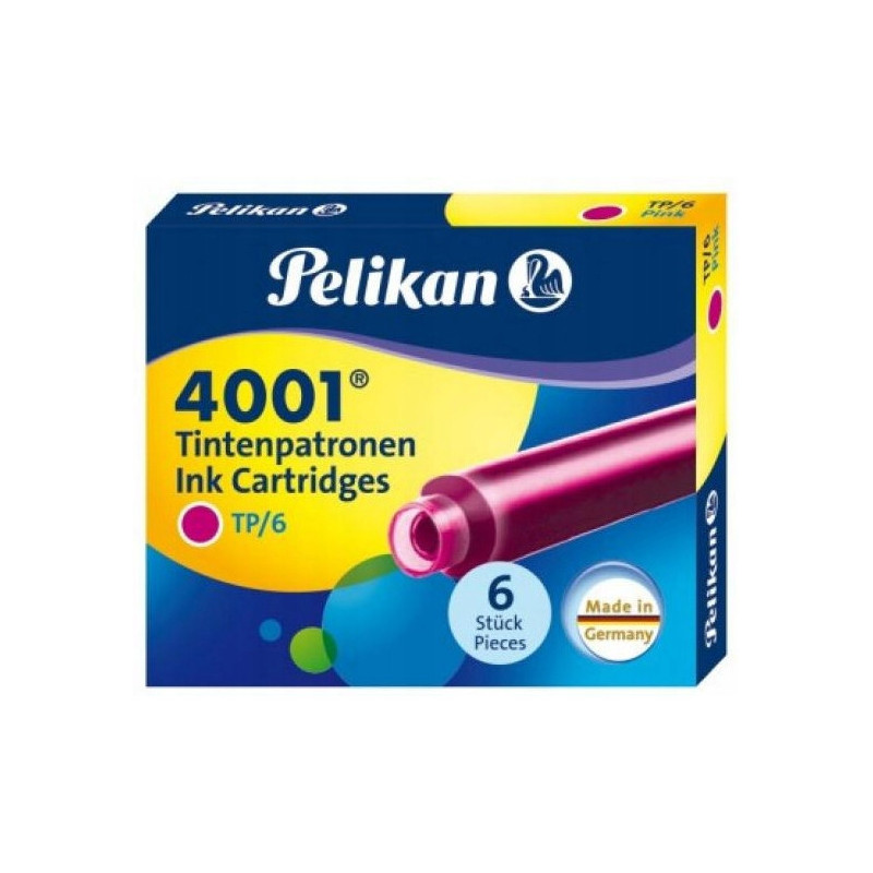 Naboje krókie ciemne różowe TP/6 321075 PELIKAN