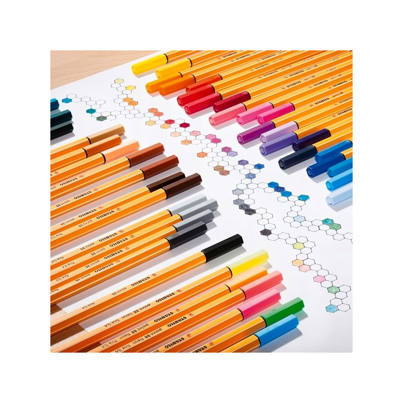 Cienkopis STABILO point 88 komplet 15szt. w tym 5 neonowych 8815-1