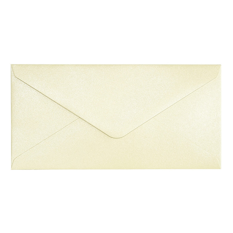Koperta 80x160mm Pearl kremowy 150g. (10szt.) 280491 Galeria Papieru