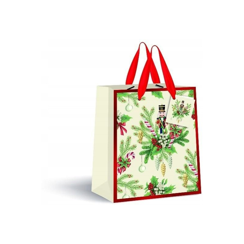 Torebka prezentowa duża Cream Boże Narodzenie 190g 33x46x13cm INTERDRUK