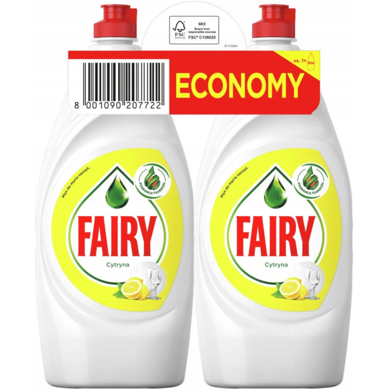 Płyn do naczyń FAIRY 900ml (2 sztuki) Cytryna