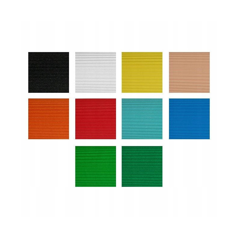 Tektura falista mała 25x35cm mix 10 arkuszy TF-2535 ALIGA