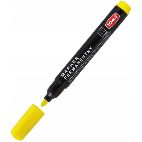 Marker permanentny okrągły żółty TO-202 TOMA