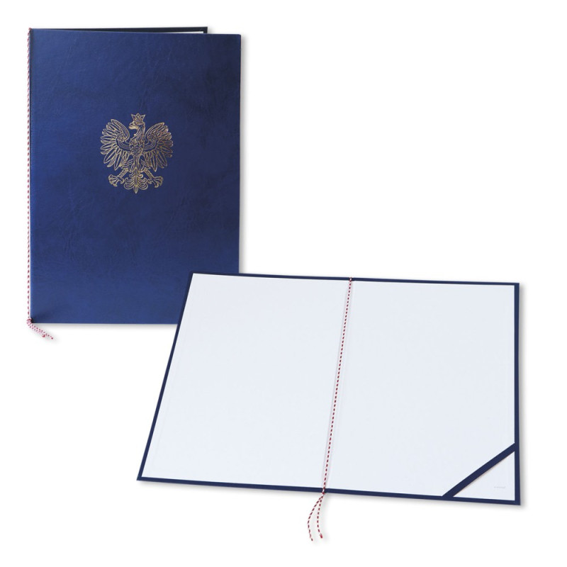 Okładka na dyplom z orłem granatowa 339-076 WARTA