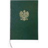 Okładka na dyplom z orłem -zielona WARTA A 339-077