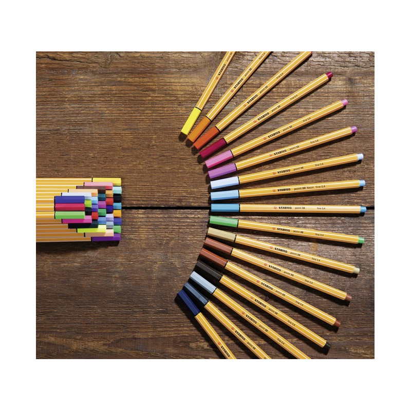 Cienkopis STABILO point 88/89 0.4mm ciemna ochra/beżowy