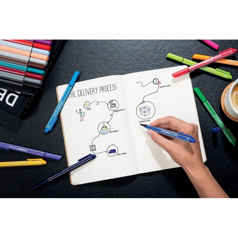 Cienkopis STABILO pointMAX komplet 12szt. 488/12-01