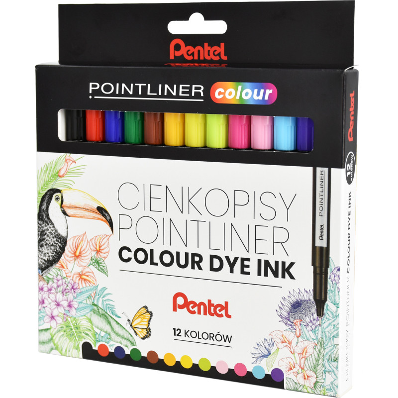 Cienkopisy POINTLINER COLOUR (12szt) S40-ST12PL PENTEL