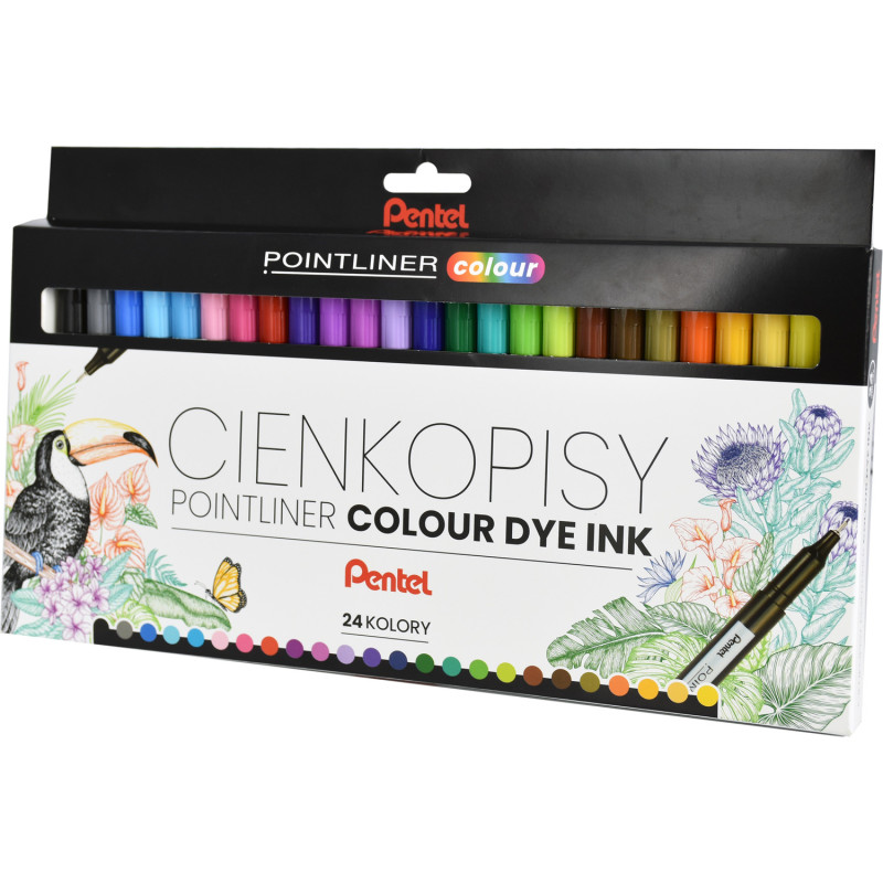 Cienkopisy POINTLINER COLOUR (24szt) S40-ST24PL PENTEL