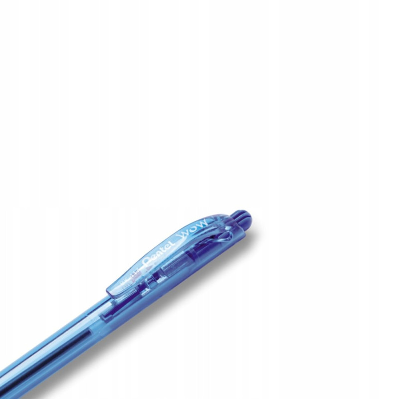 Długopis automatyczny niebieski WOW BK417/C z gumowym uchwytem ergonomiczny PENTEL