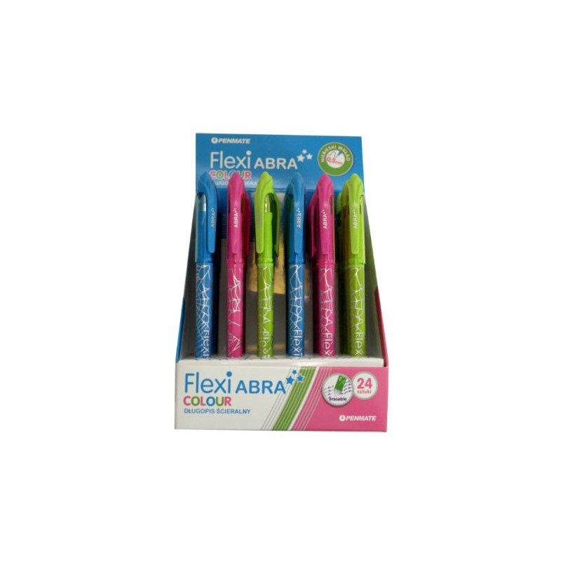 Długopis ścieralny FLEXI ABRA Colour mix kolorów obudowy wkład niebieski TT8061