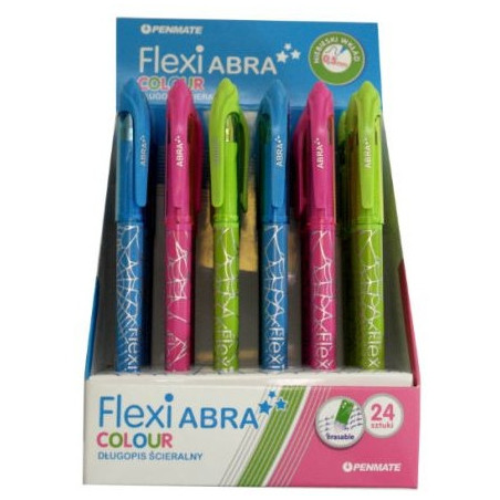 Długopis ścieralny FLEXI ABRA Colour mix kolorów obudowy wkład niebieski TT8061
