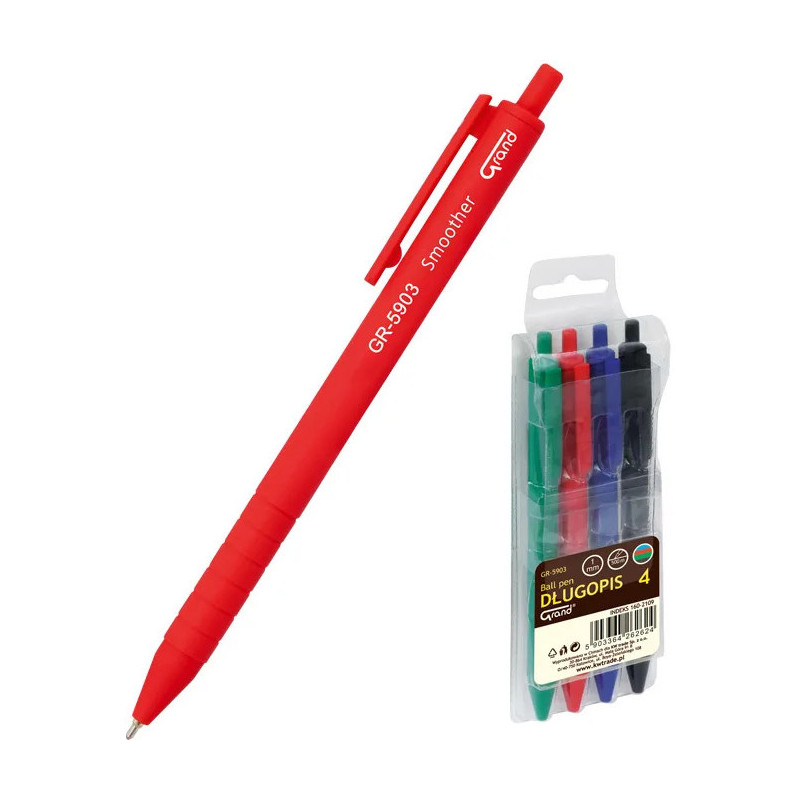 Długopisy GRAND 4 kolory w etui GR-5903 160-2109